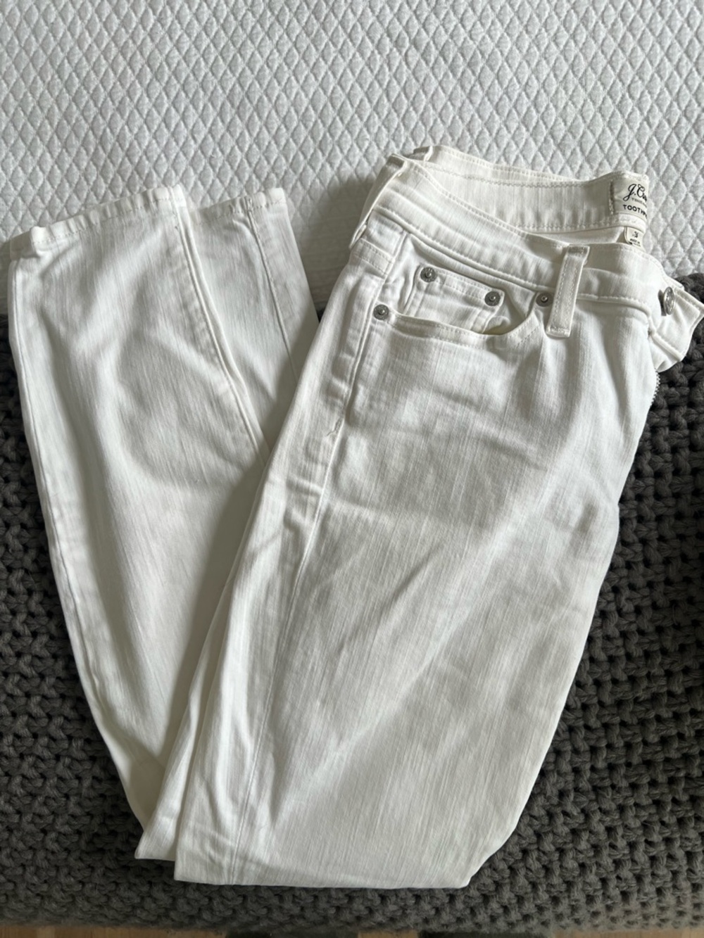 J. Crew Toothpick White Jean Size 26